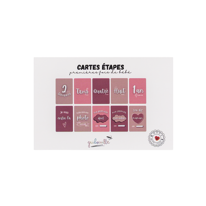 Cartes étapes - premières fois de bébé