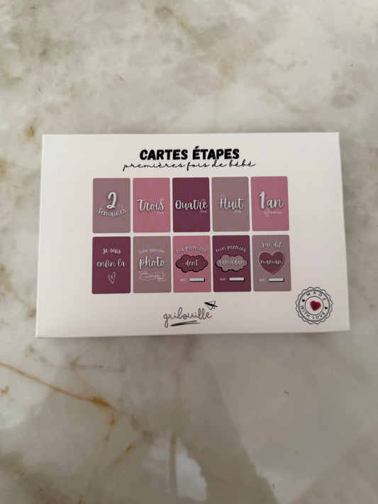 Cartes étapes - premières fois de bébé