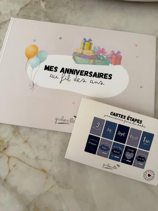 Pack album anniversaire & cartes premières fois